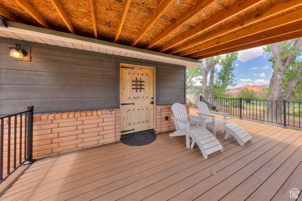 View of wooden terrace