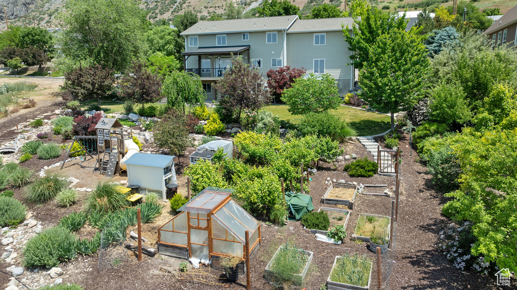 View from above of property