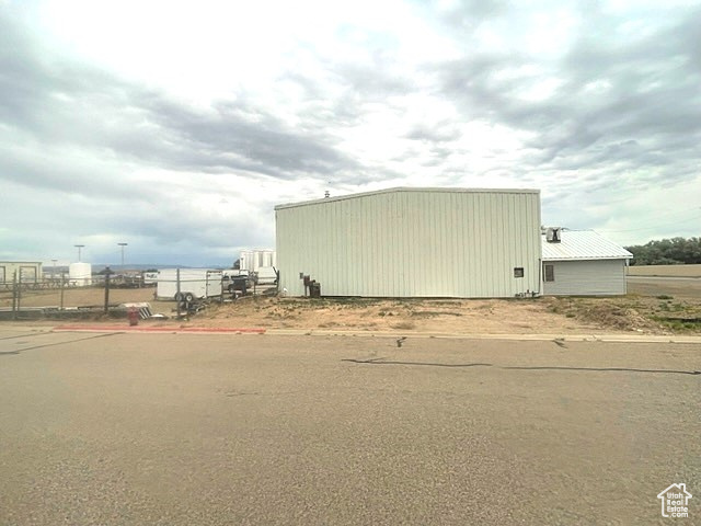 View of pole building