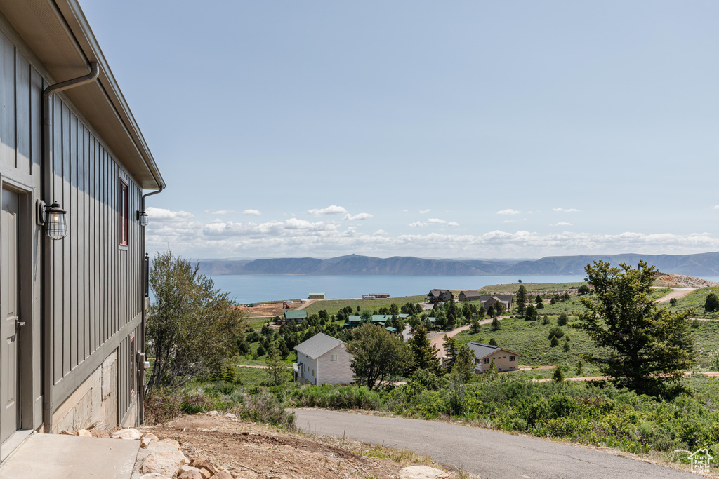 Water view featuring a mountainous background