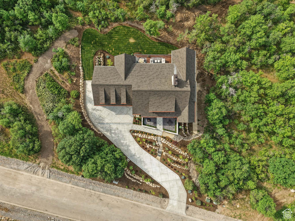 View from above of property