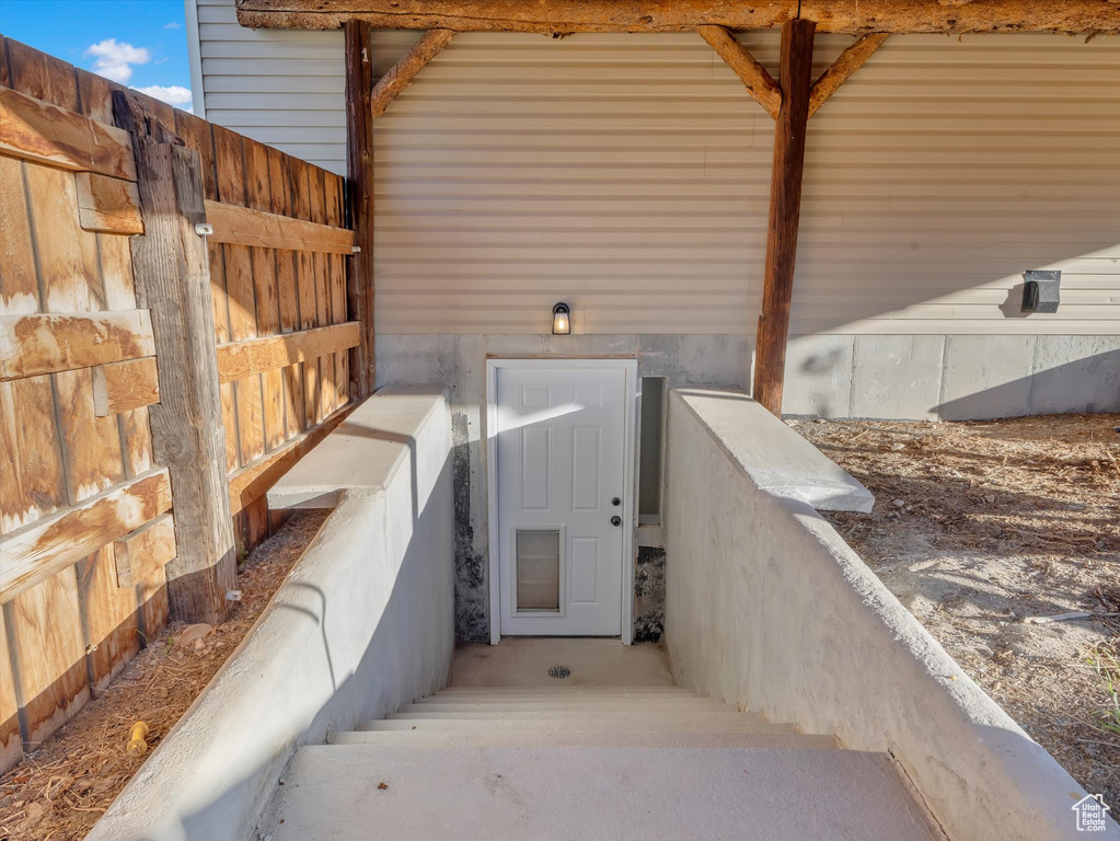 View of doorway to property