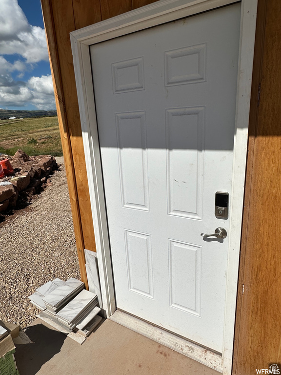 View of exterior entry