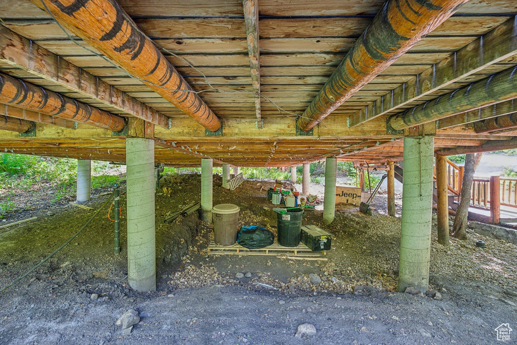 View of inside crawl space