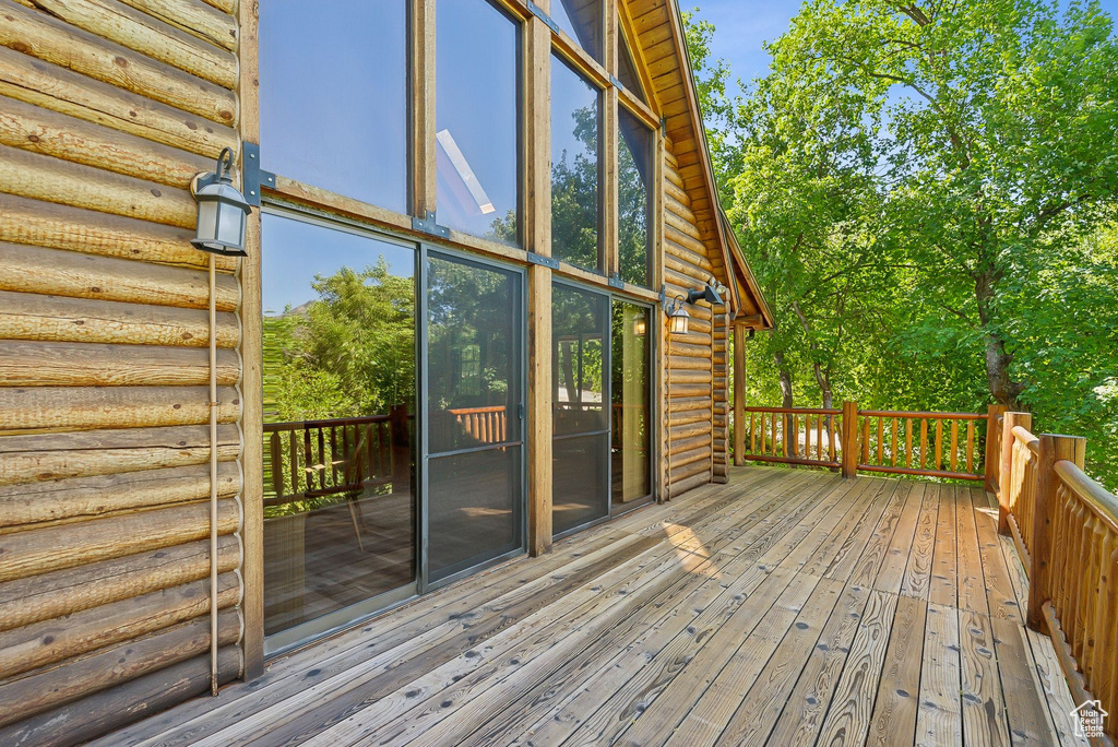 View of wooden terrace