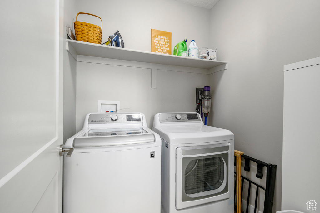 Laundry area with independent washer and dryer