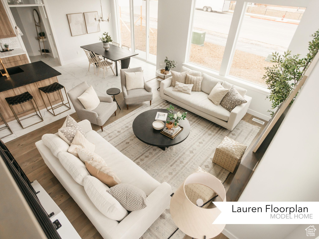 Living area with baseboards