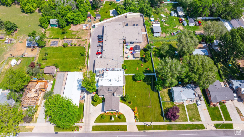 Aerial view of residential area