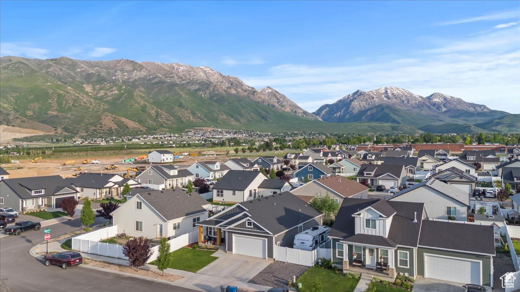 Mountain view featuring nearby suburban area