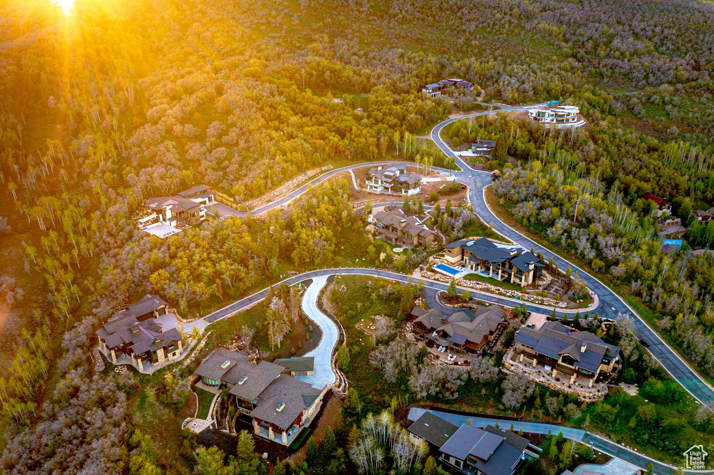 View of property location with a forest