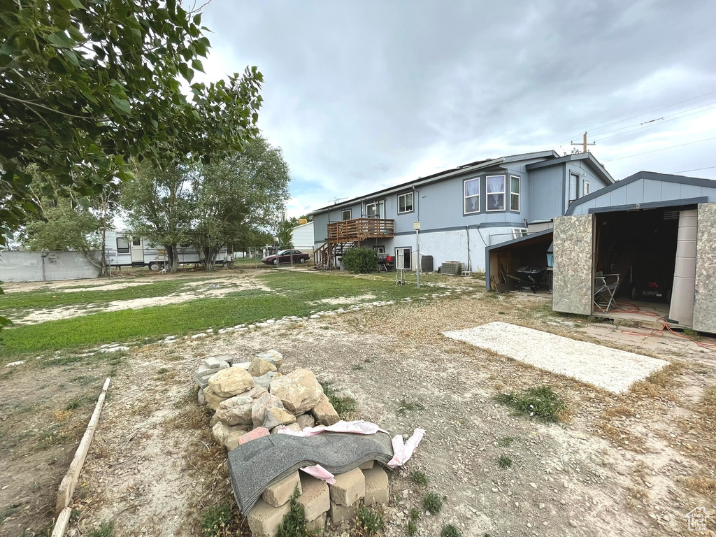 View of rear view of property