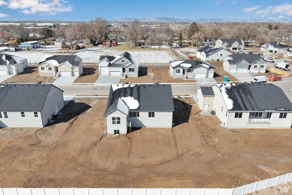 Aerial view of residential area
