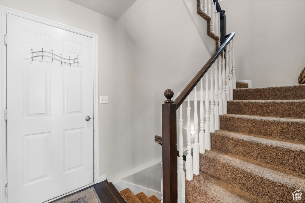 Stairway with lofted ceiling