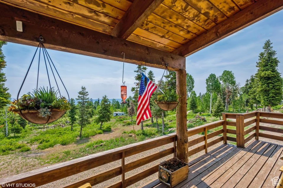 View of wooden deck