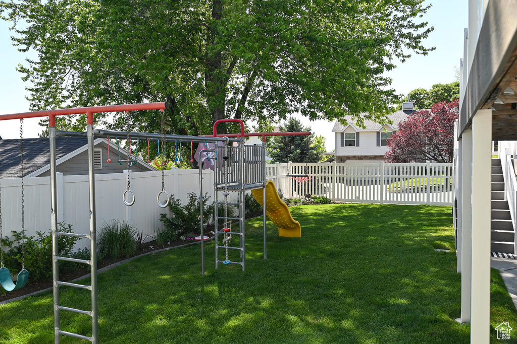 View of jungle gym