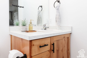 Bathroom featuring vanity