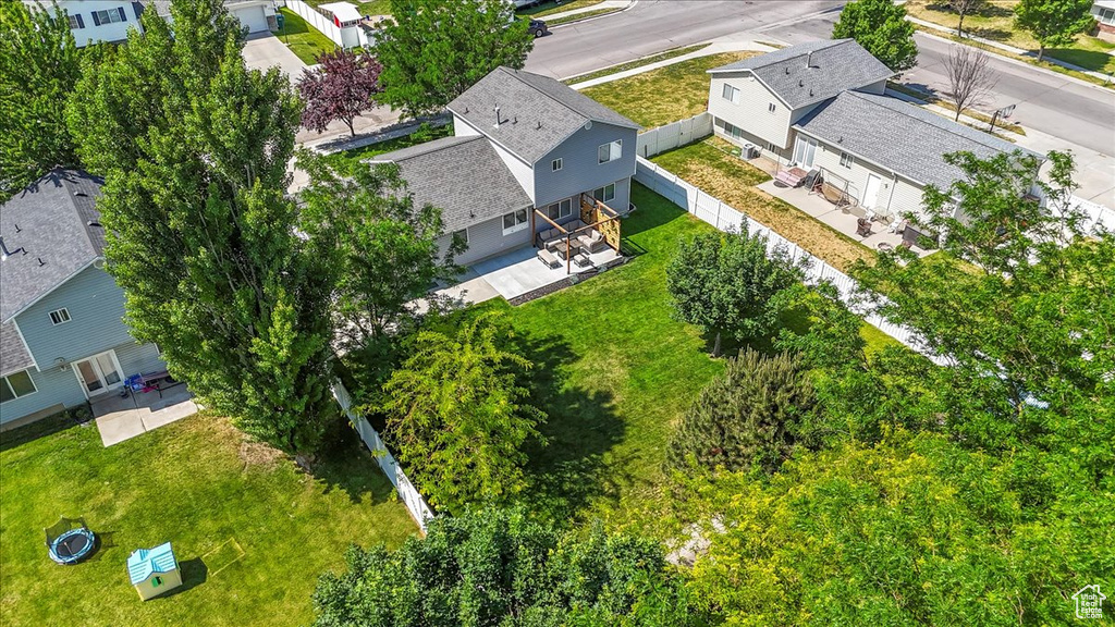Aerial view of residential area
