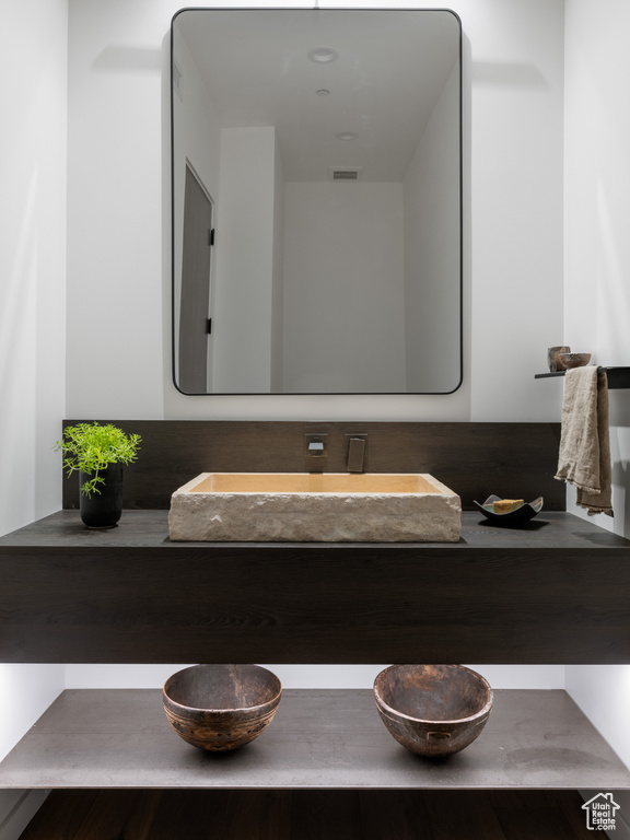 Bathroom featuring vanity
