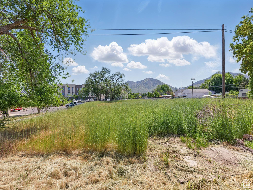 View of yard featuring a mountain view