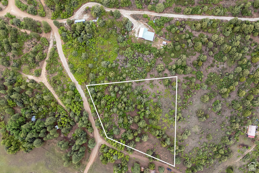 Aerial view of property's location featuring property boundaries highlighted
