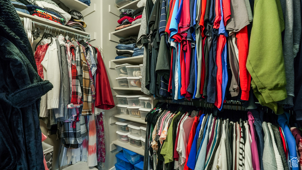 View of spacious closet