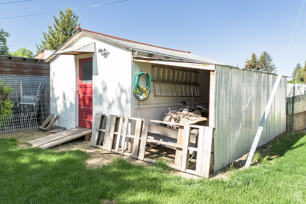 View of outbuilding