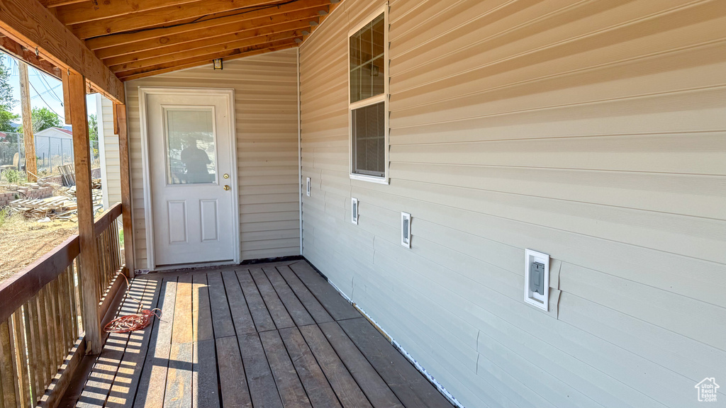 View of deck