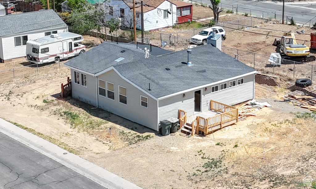 View from above of property