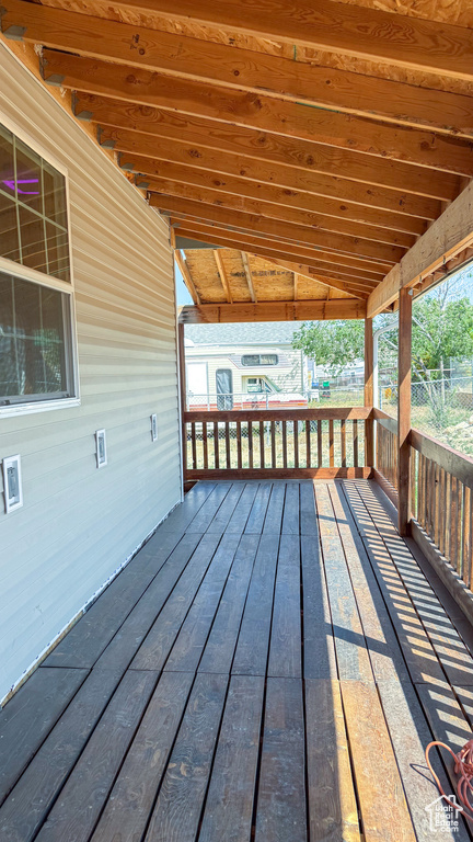 View of deck