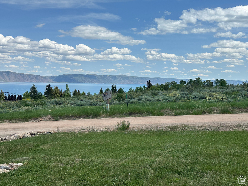 Water view featuring a mountain backdrop
