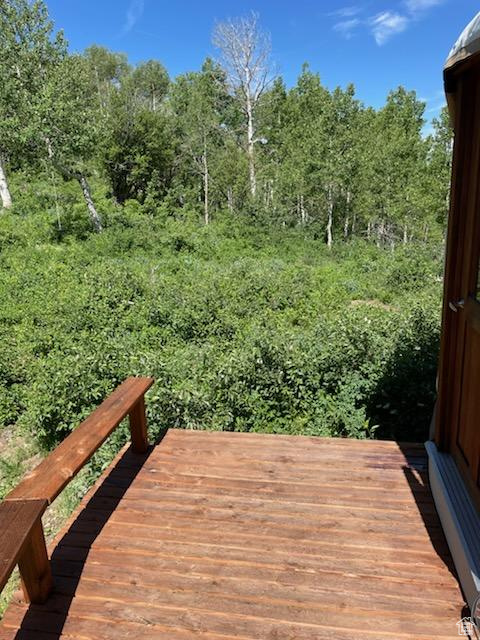 View of wooden deck