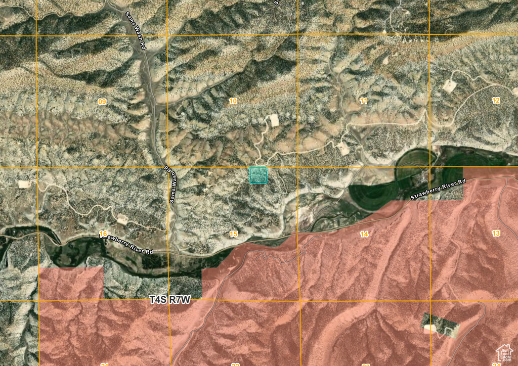 Map / location featuring property boundaries highlighted