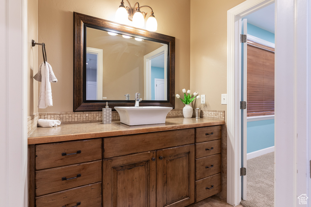 Bathroom featuring vanity