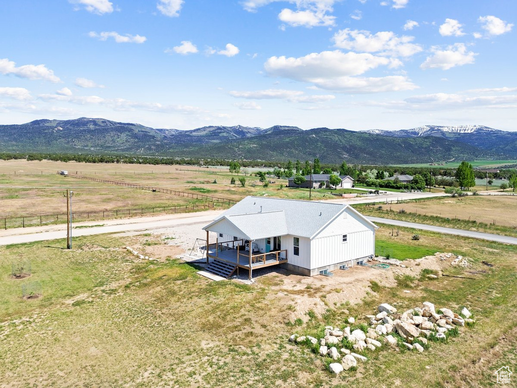 View of rural area with a mountain backdrop