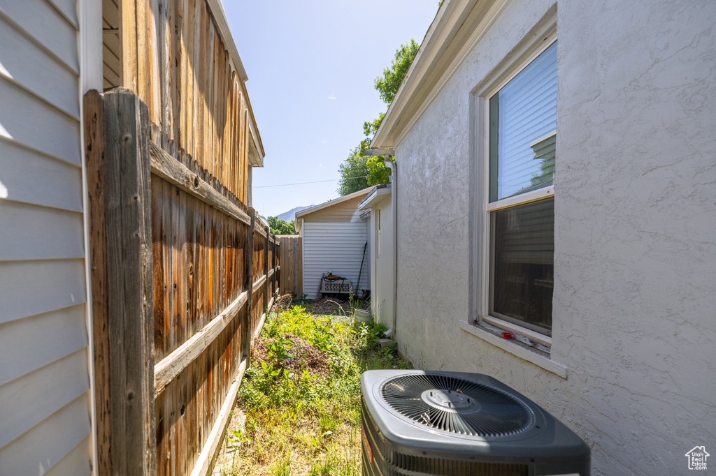 View of yard featuring central AC