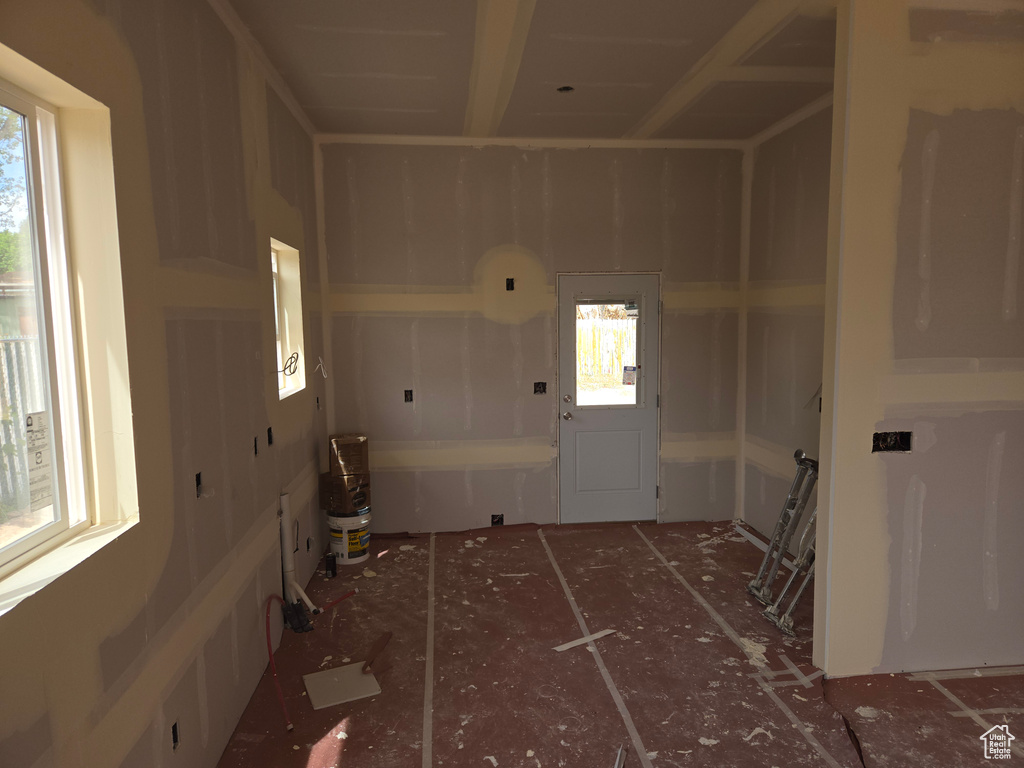 View of laundry room