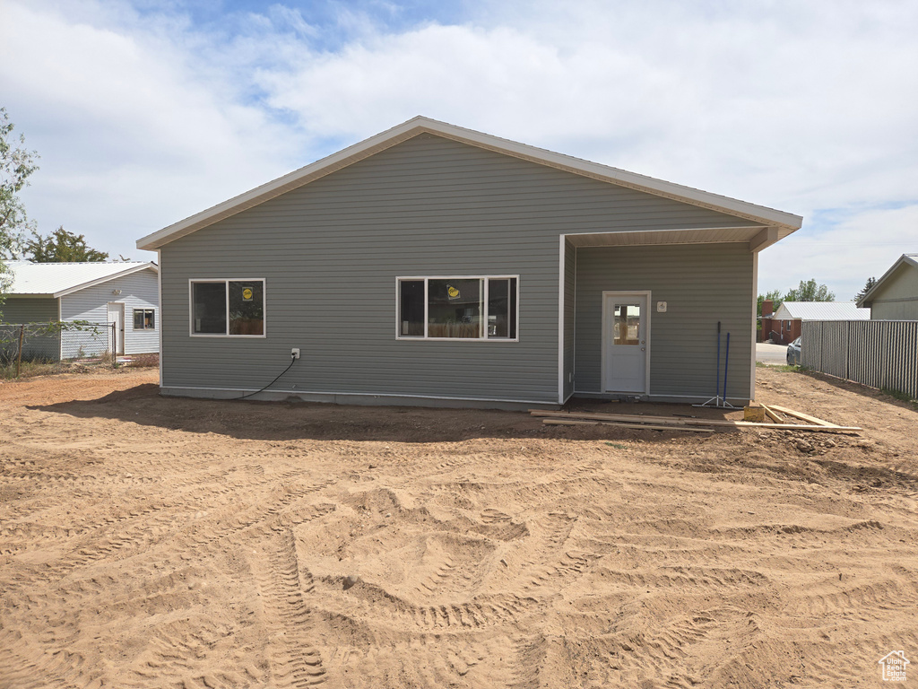 View of back of property