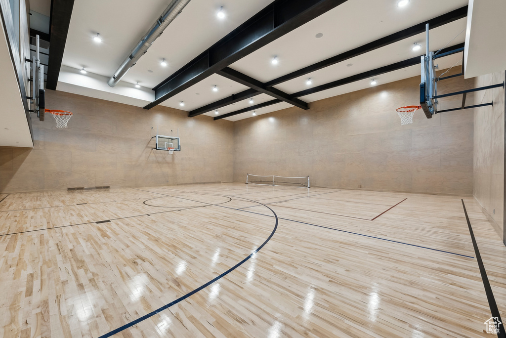View of sport court featuring community basketball court