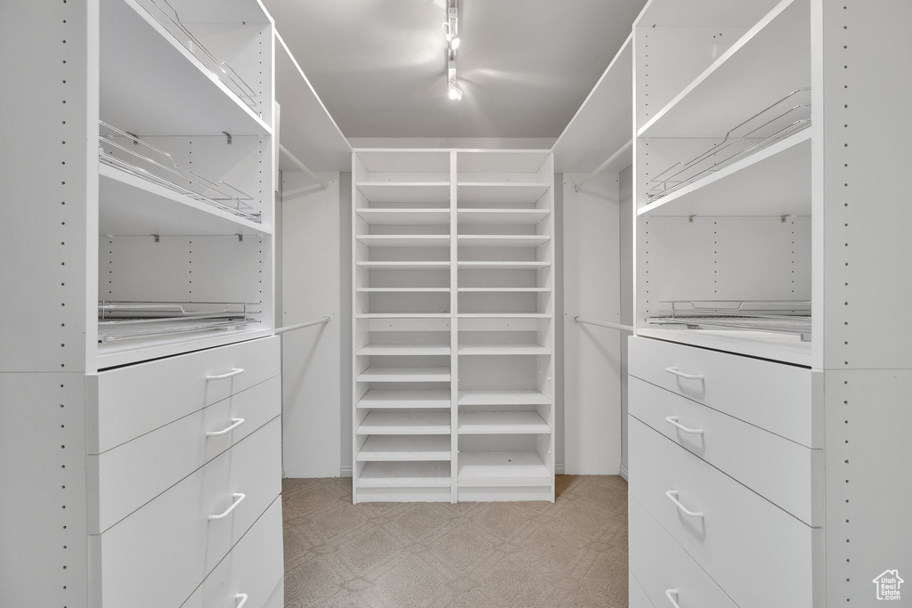 View of walk in closet