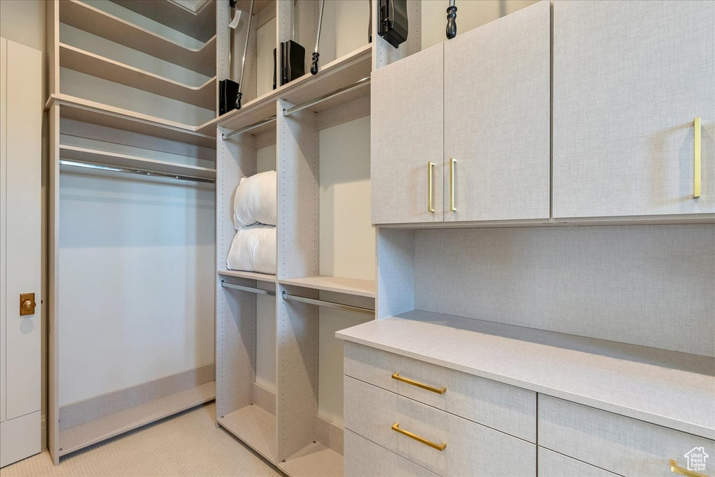View of walk in closet