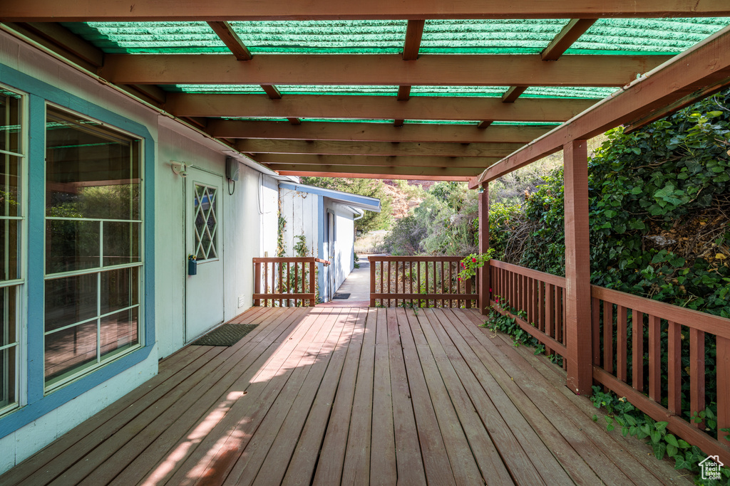 View of wooden terrace