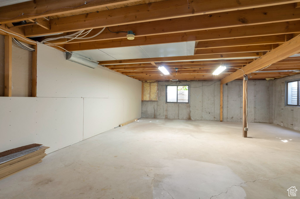 Basement with healthy amount of natural light