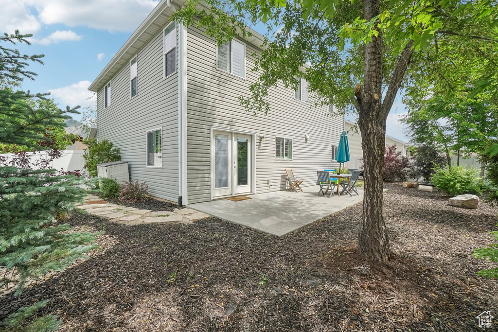 Back of house featuring a patio area