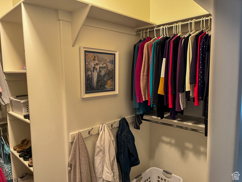 View of spacious closet