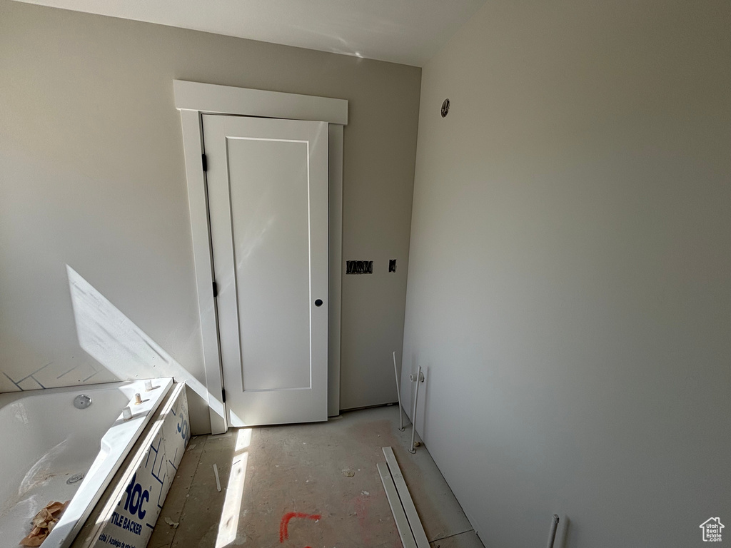 View of laundry area