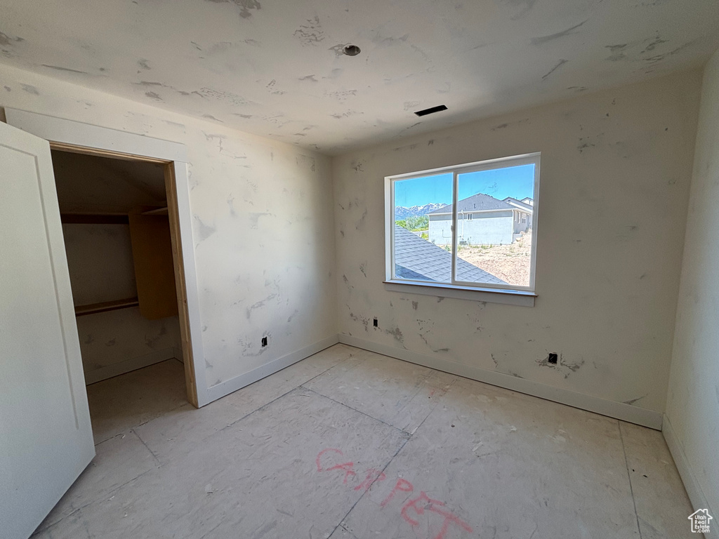 View of unfurnished bedroom