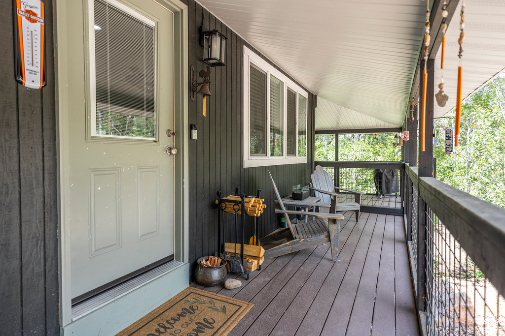 View of wooden porch