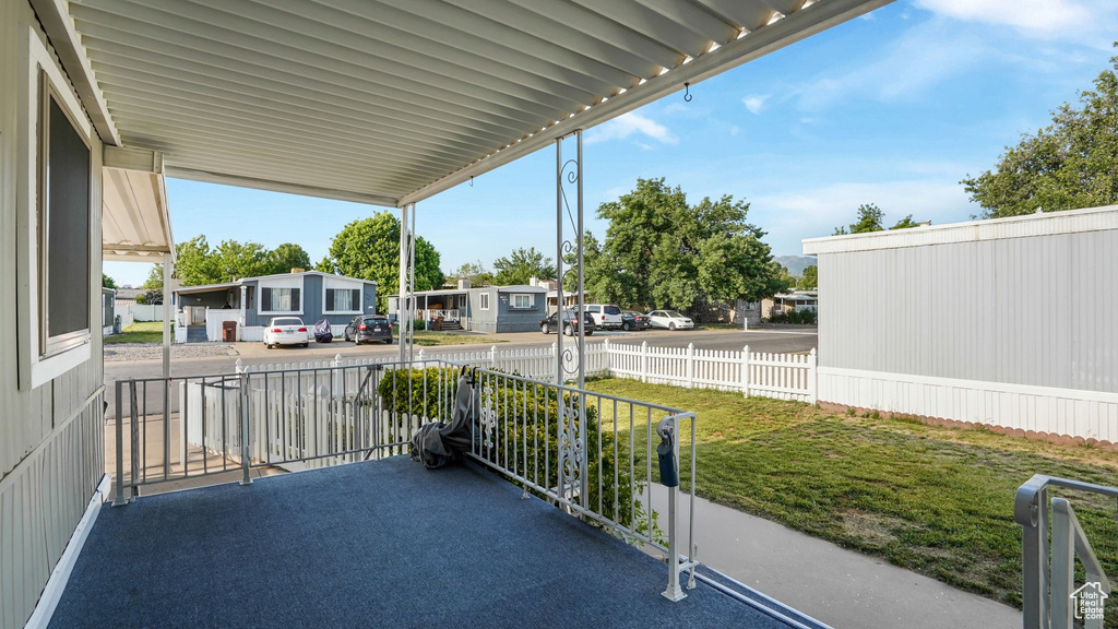 View of patio / terrace featuring a residential view