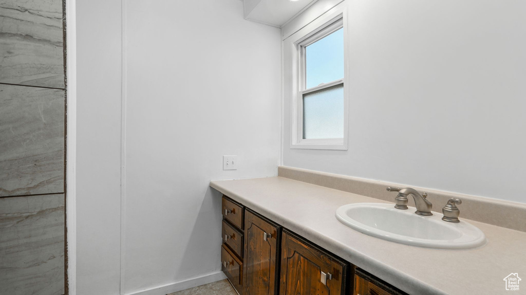 Bathroom featuring vanity
