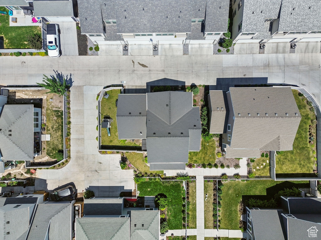 Aerial view of residential area